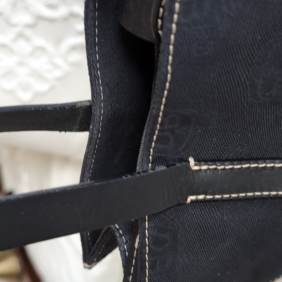 Dooney & Bourke ♣️ Black Canvas/ Leather Tote-Satchel - Picture 9 of 17